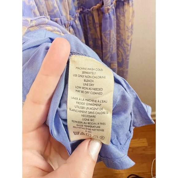 NWT Free People Maxi Dress Periwinkle floral print size S - Picture 10 of 16